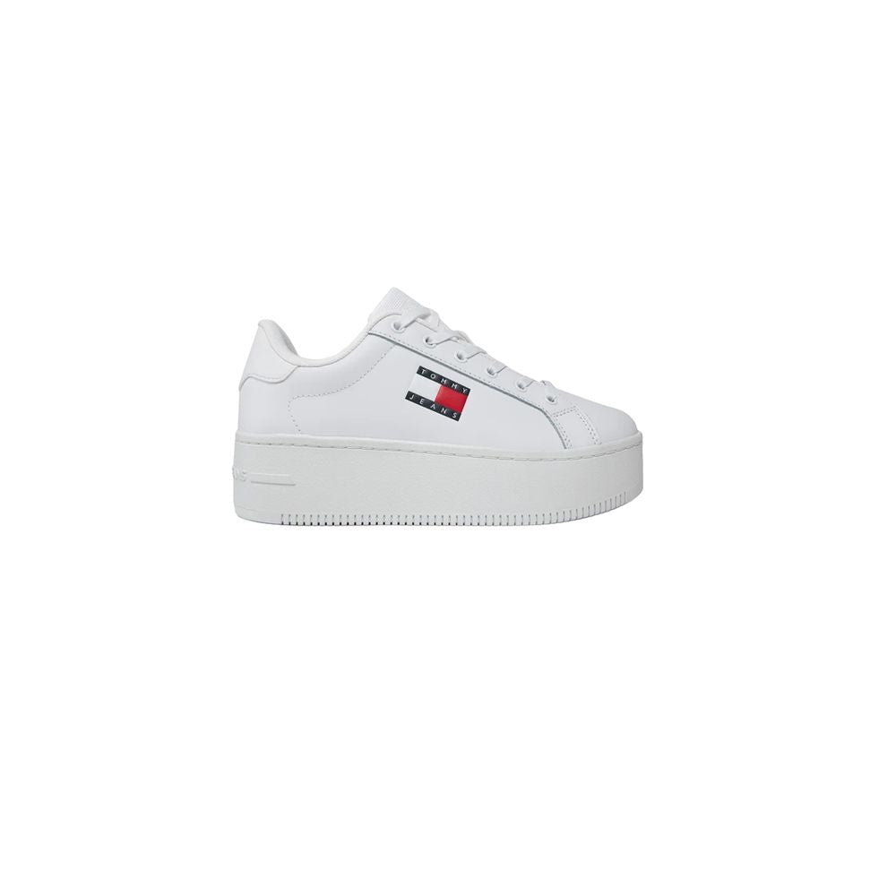 Tommy Hilfiger Jeans Λευκά Δερμάτινα Sneakers