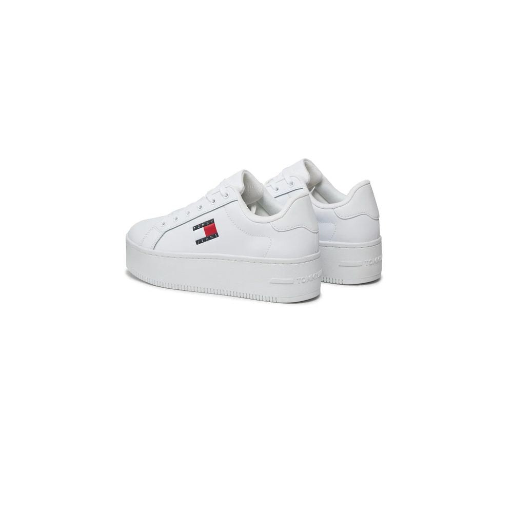 Tommy Hilfiger Jeans Λευκά Δερμάτινα Sneakers