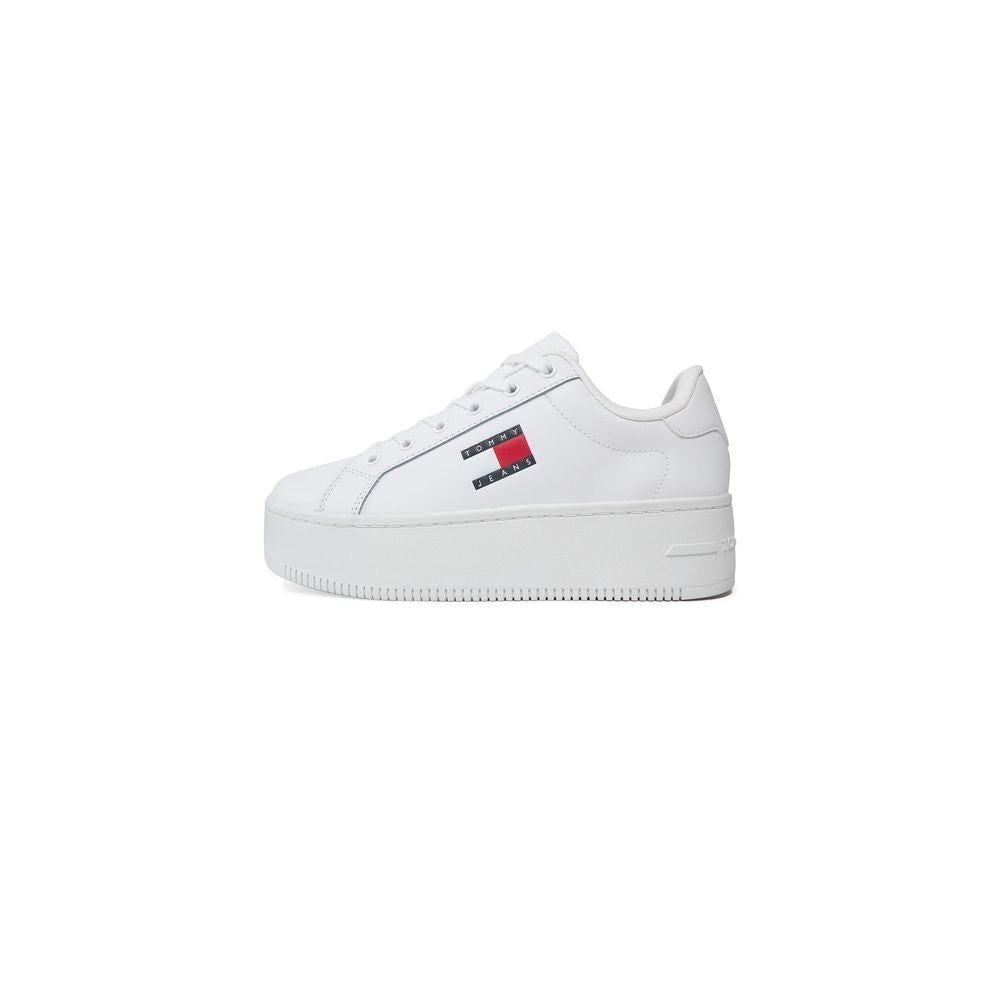 Tommy Hilfiger Jeans Λευκά Δερμάτινα Sneakers