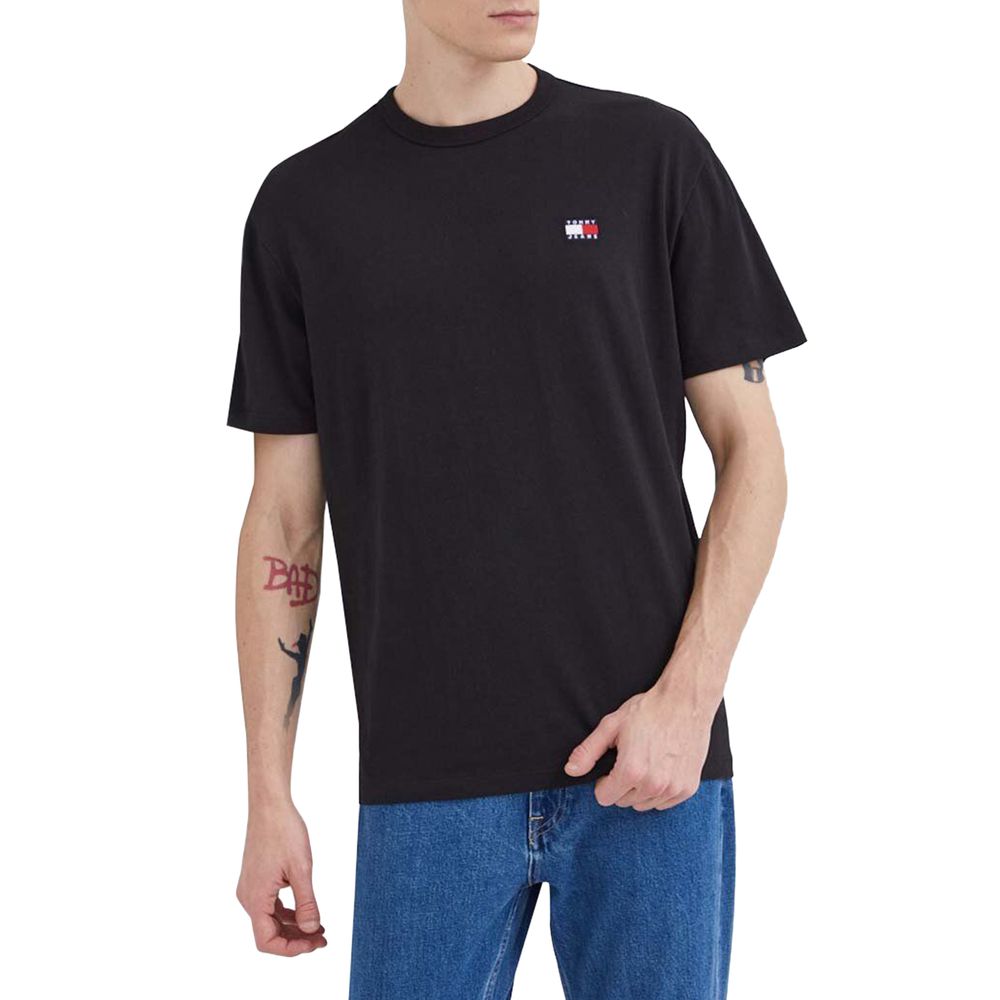 Tommy Hilfiger Jeans T-Shirt Μαύρο Οργανικό Βαμβάκι