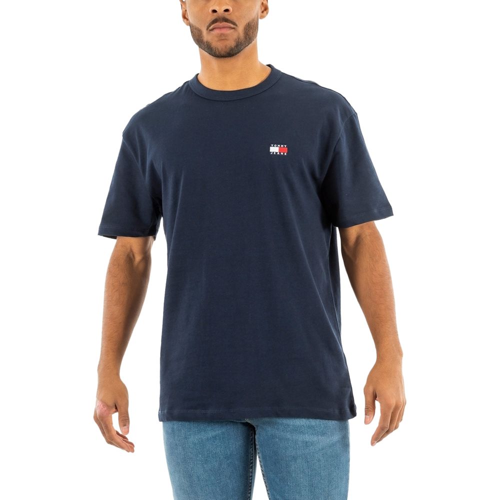 Tommy Hilfiger Jeans Μπλε T-Shirt από Οργανικό Βαμβάκι