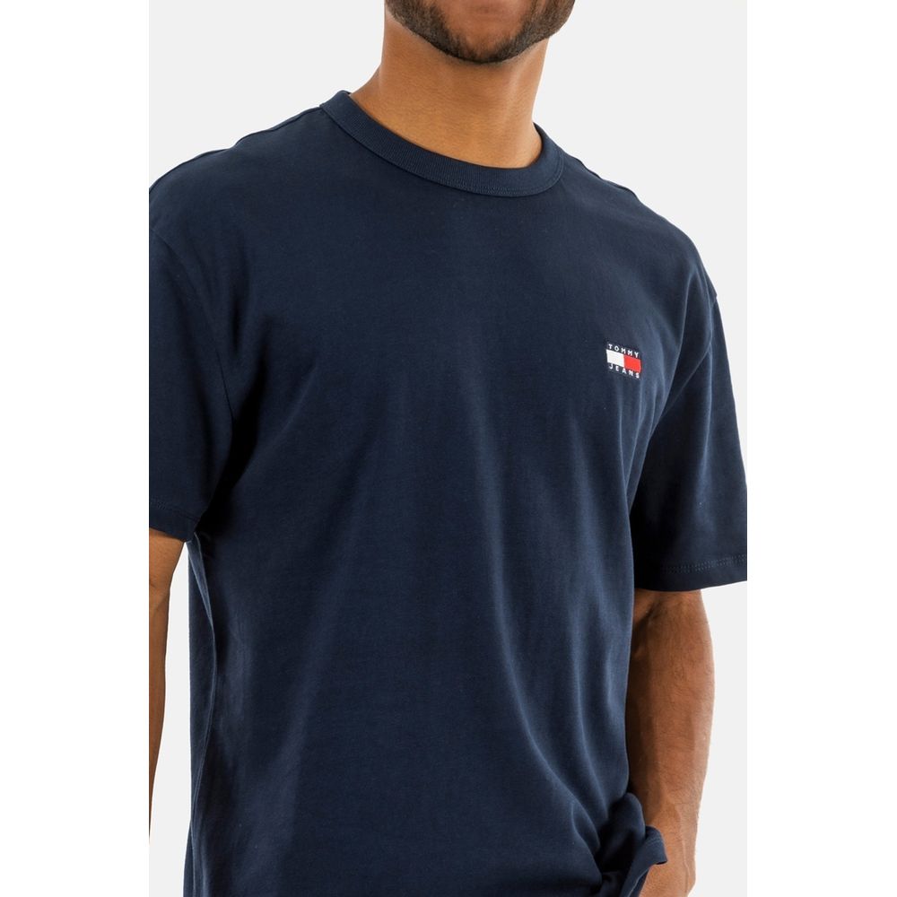 Tommy Hilfiger Jeans Μπλε T-Shirt από Οργανικό Βαμβάκι