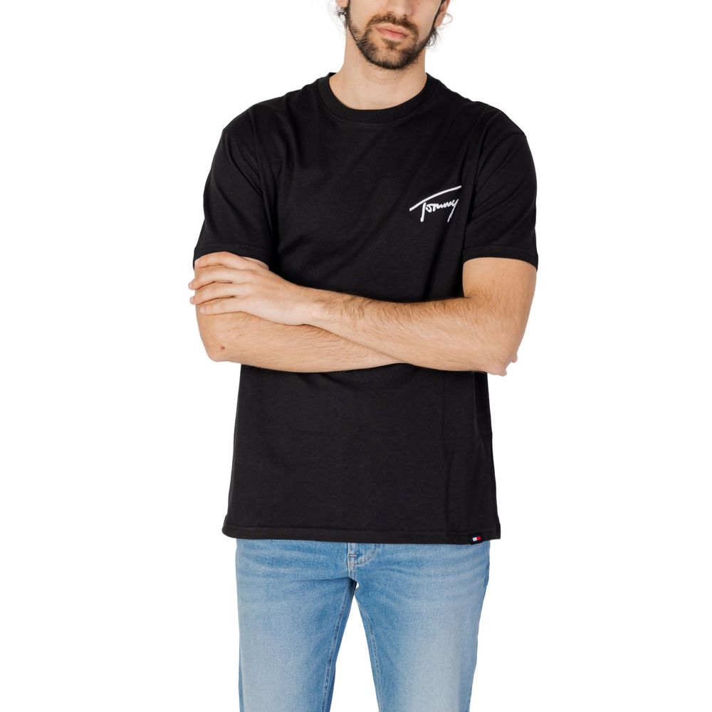 Tommy Hilfiger Jeans Μαύρο Βαμβακερό T-Shirt