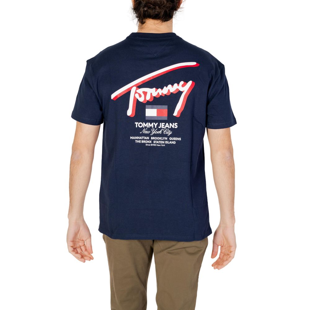 Tommy Hilfiger Jeans Μπλε Βαμβακερό T-Shirt