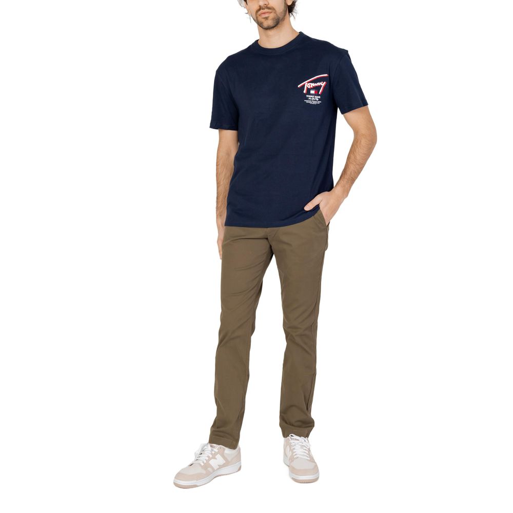 Tommy Hilfiger Jeans Μπλε Βαμβακερό T-Shirt