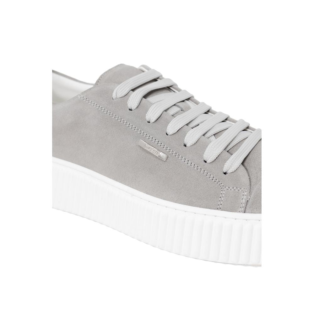 Antony Morato Gray Suede Sneaker