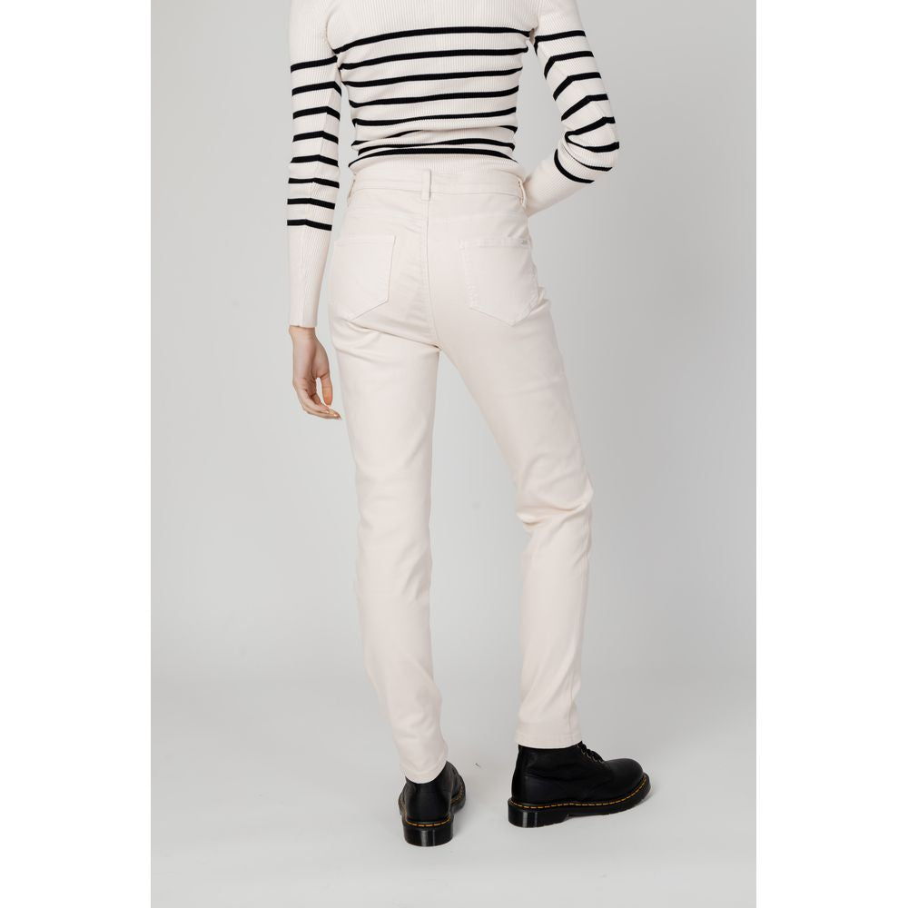 Morgan De Toi Beige Cotton Jeans & Pant