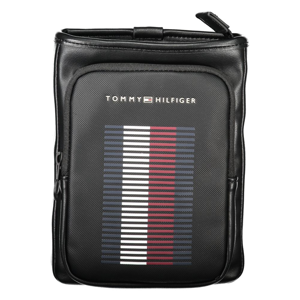 Tommy Hilfiger Μαύρη Τσάντα Ώμου από Πολυαιθυλένιο