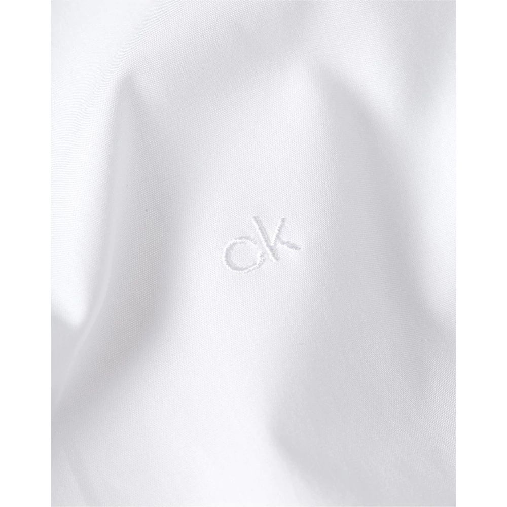 Calvin Klein Λευκό Βαμβακερό Πουκάμισο