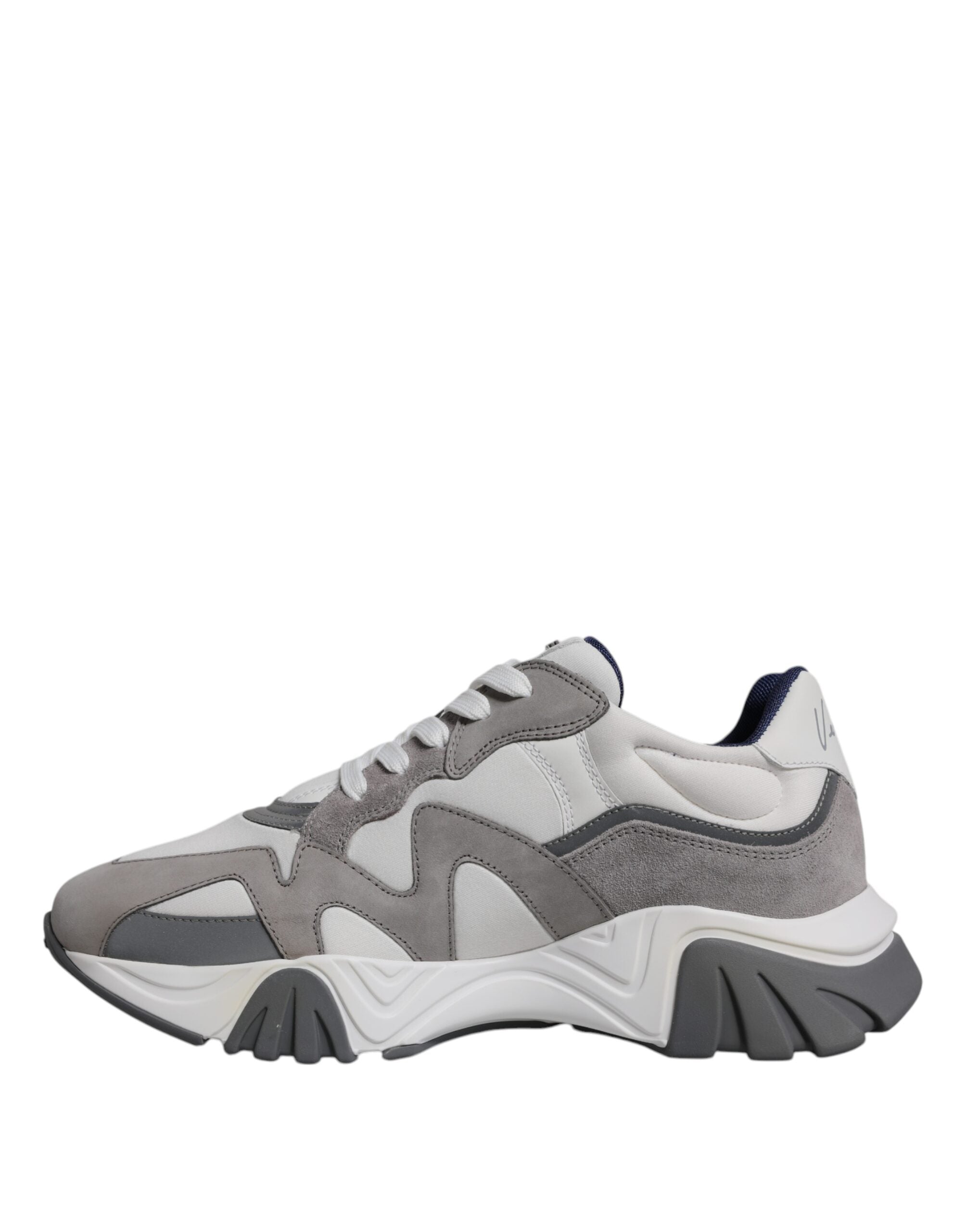 Versace Γκρι Δερμάτινα Chunky Χαμηλού Προφίλ Sneakers Squalo