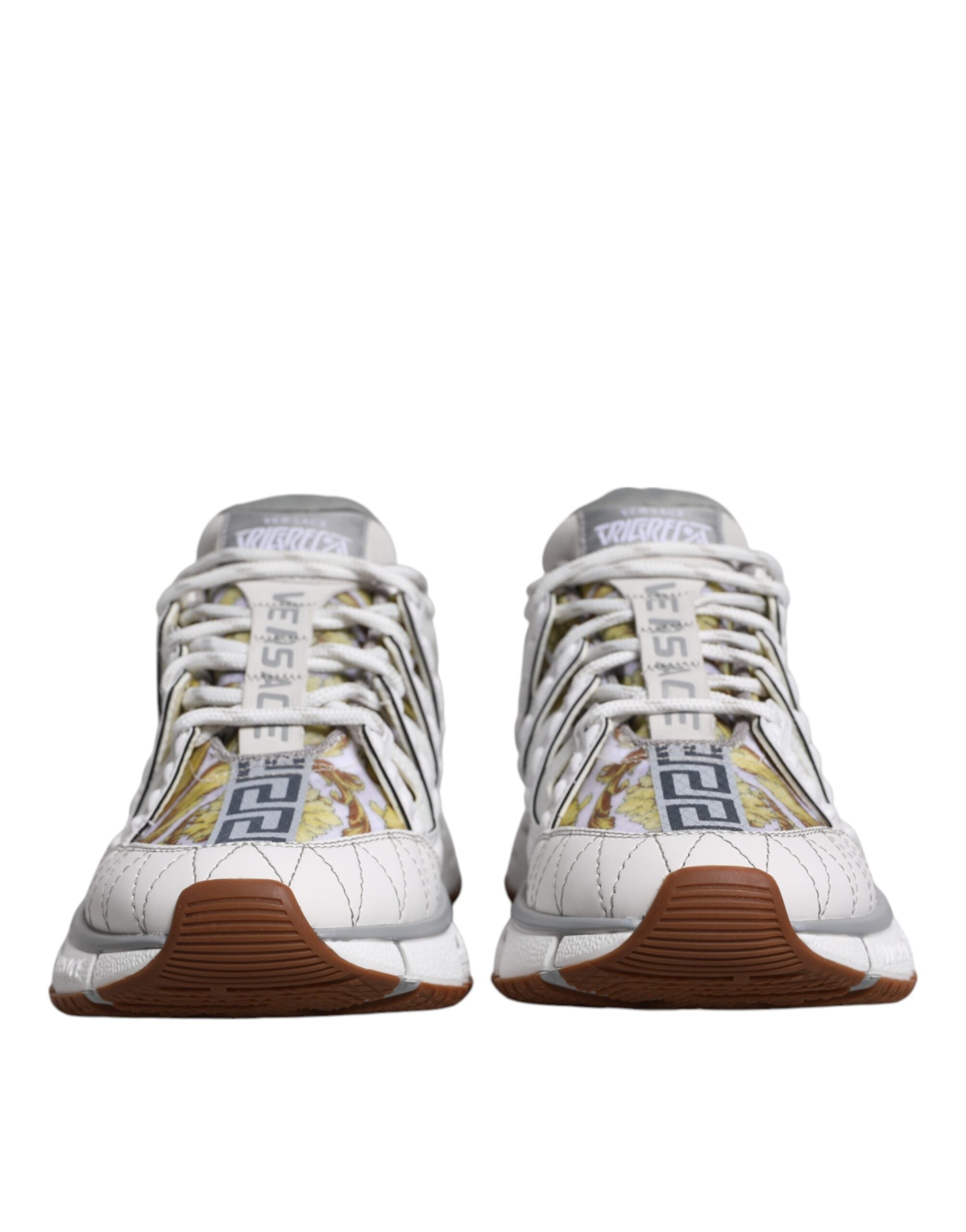 Versace Άσπρα Χαμηλά Sneakers Trigreca Barocco Print