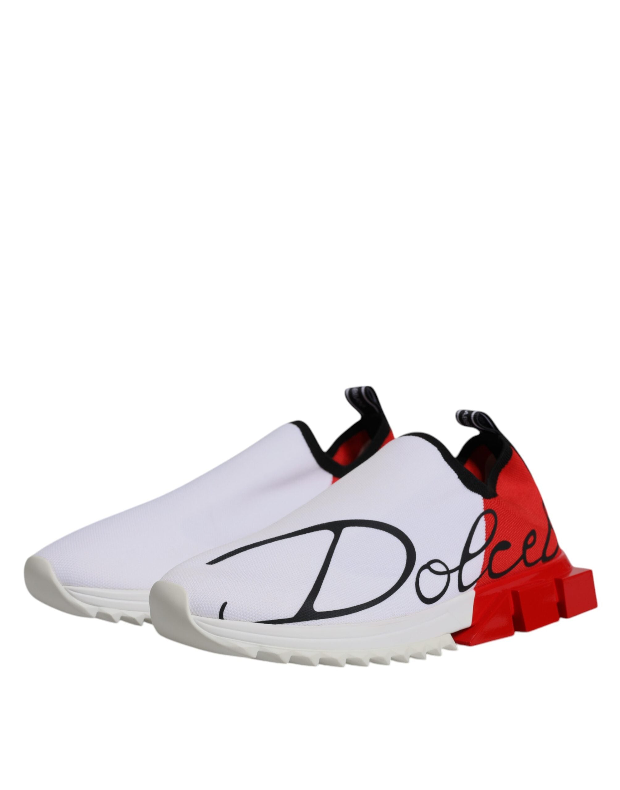 Dolce & Gabbana Λευκά Κόκκινα Χαμηλά Sneakers Sorrento Ανδρικά Παπούτσια