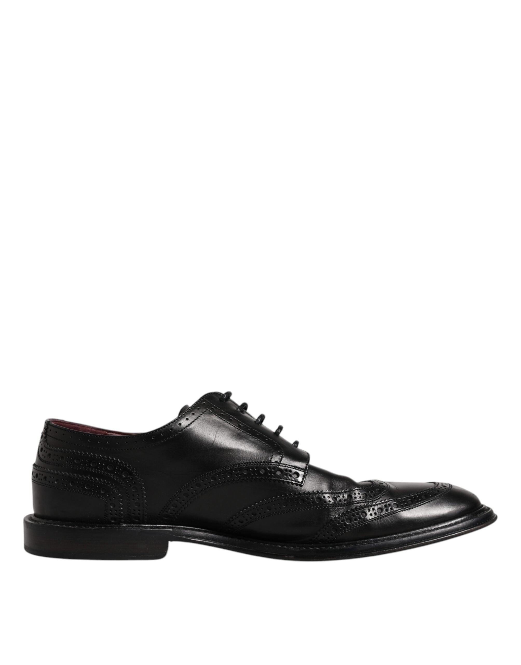 Dolce & Gabbana Μαύρα Δερμάτινα Παπούτσια Derby Wingtip