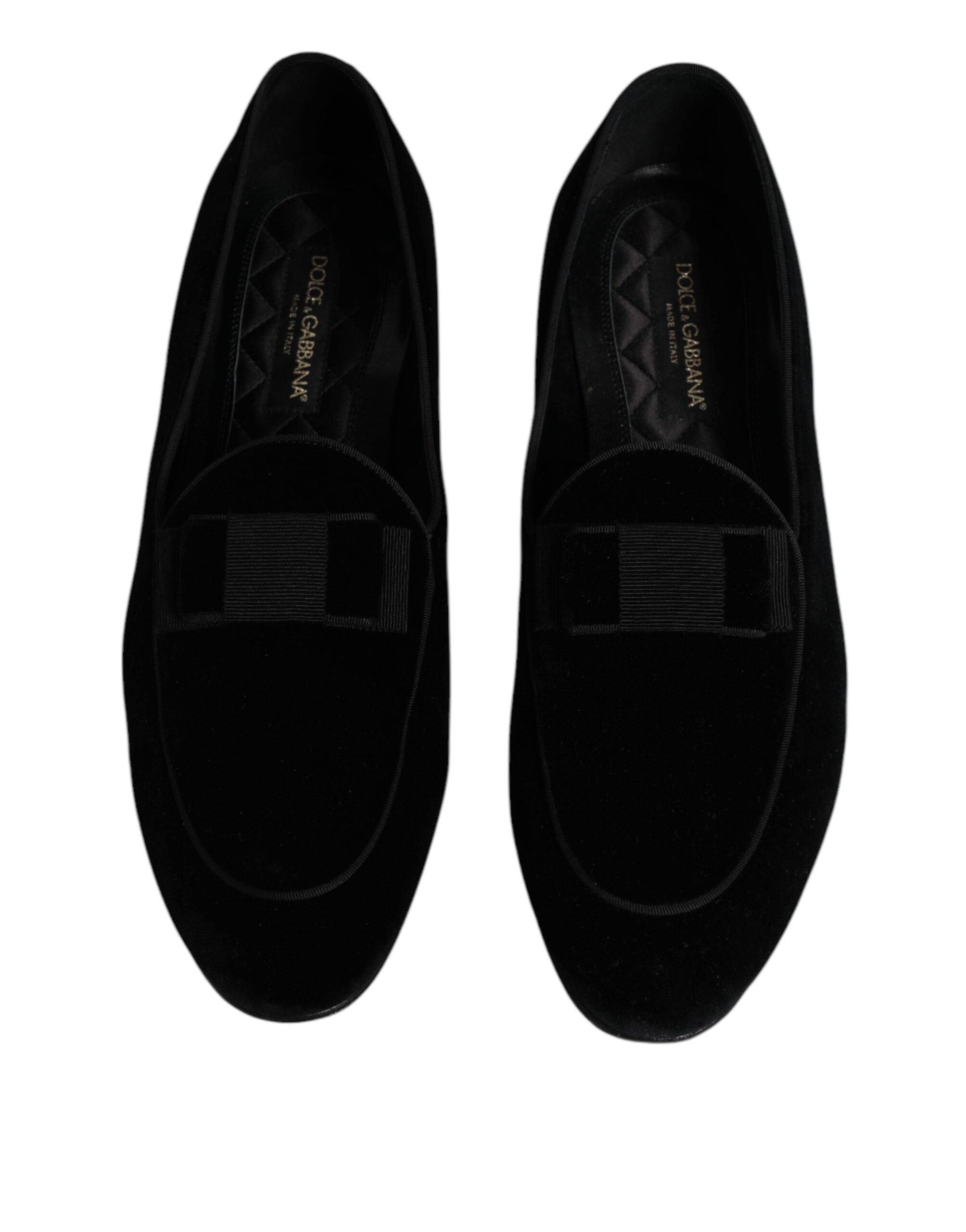 Dolce & Gabbana Μαύρα Βελούδινα Loafers Επίσημα Ανδρικά Παπούτσια