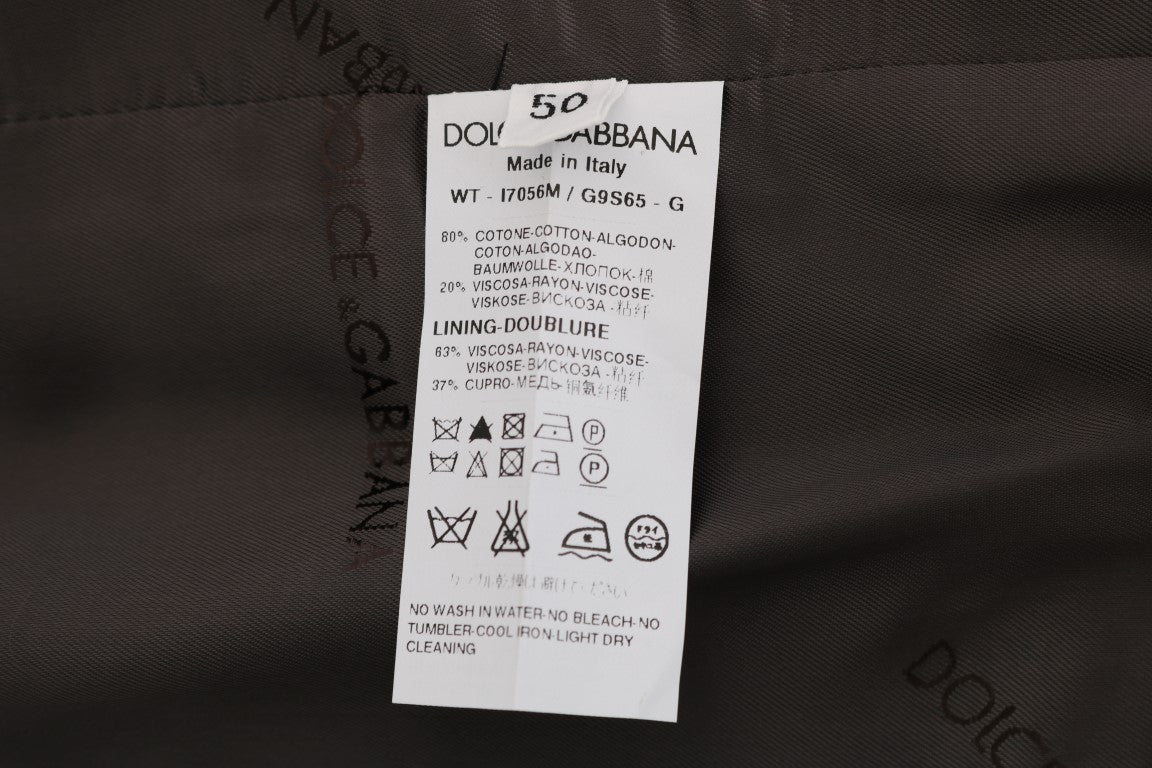 Κομψό ριγέ γκρι γιλέκο Dolce &amp; Gabbana