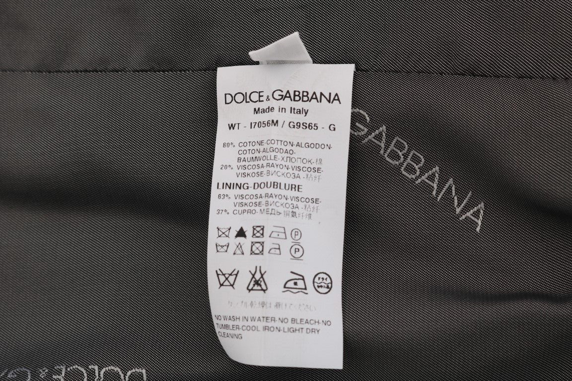 Κομψό γκρι ριγέ γιλέκο Dolce &amp; Gabbana