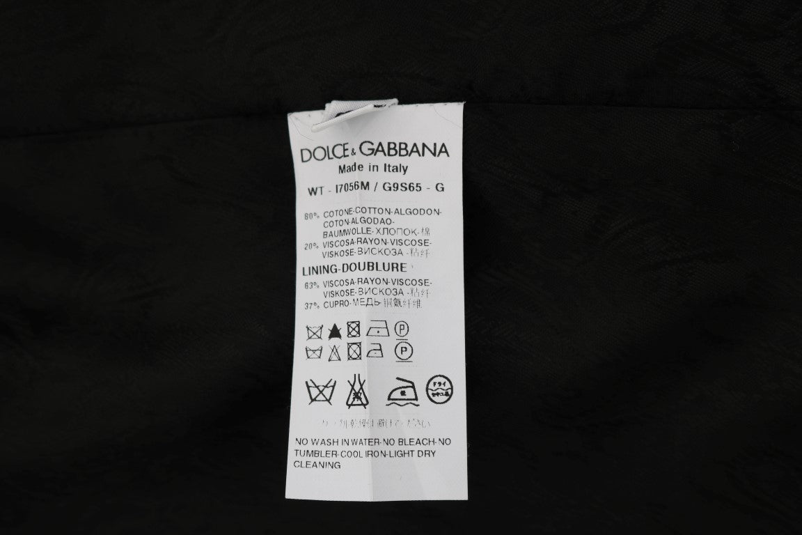 Dolce & Gabbana Sleek Black Single-Breasted Waistcoat