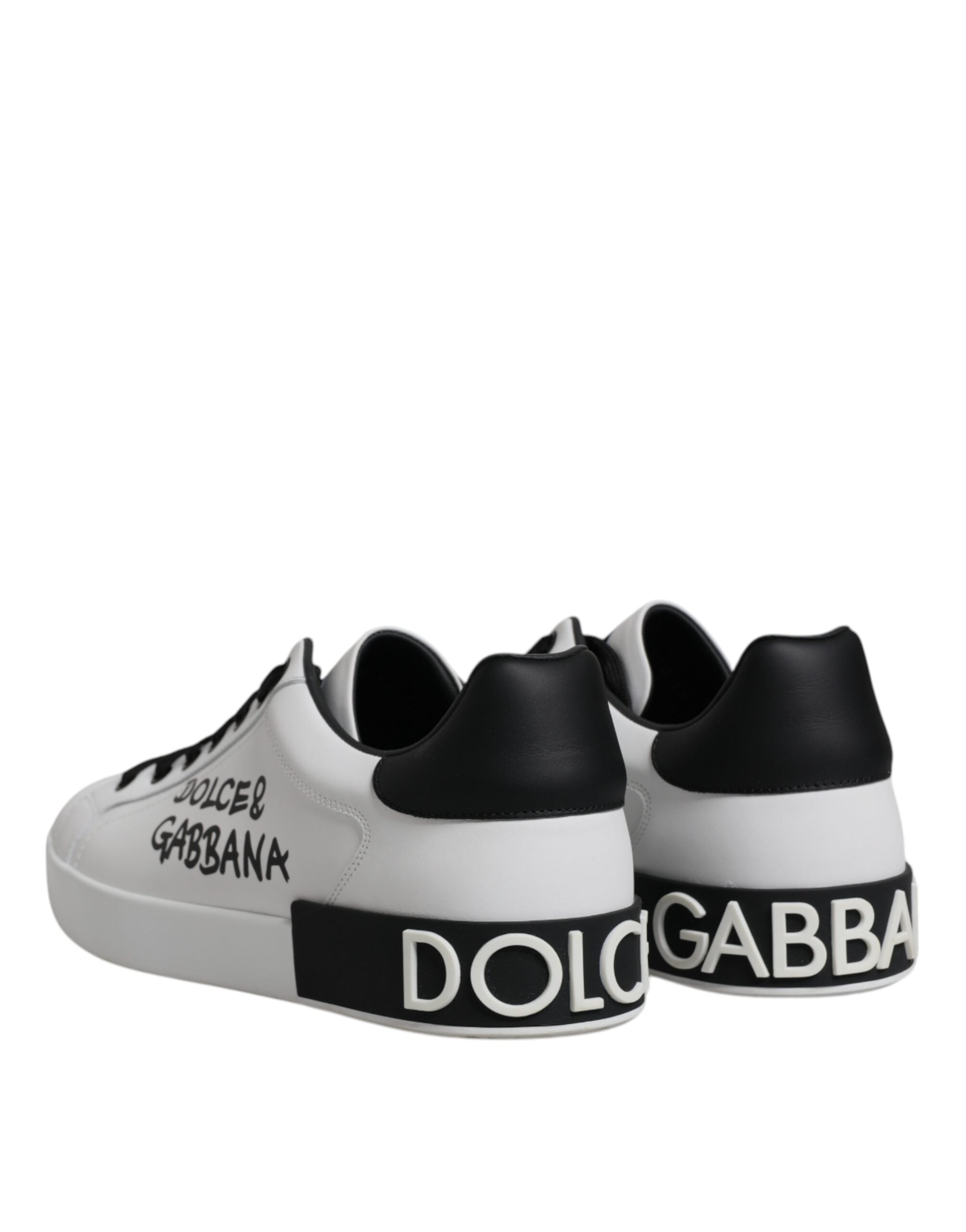 Dolce & Gabbana Άσπρα Δερμάτινα Sneakers Portofino Παπούτσια