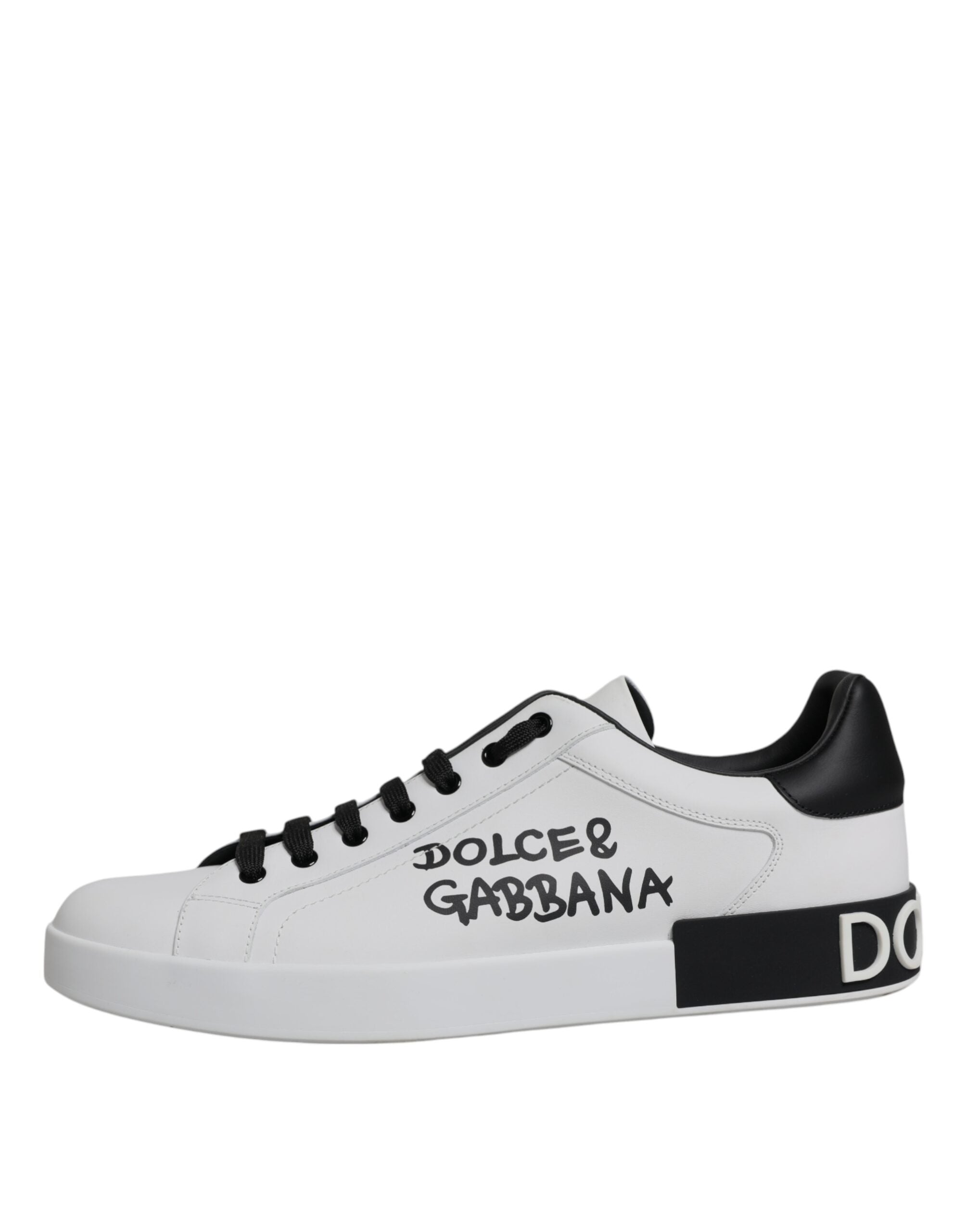 Dolce & Gabbana Άσπρα Δερμάτινα Sneakers Portofino Παπούτσια