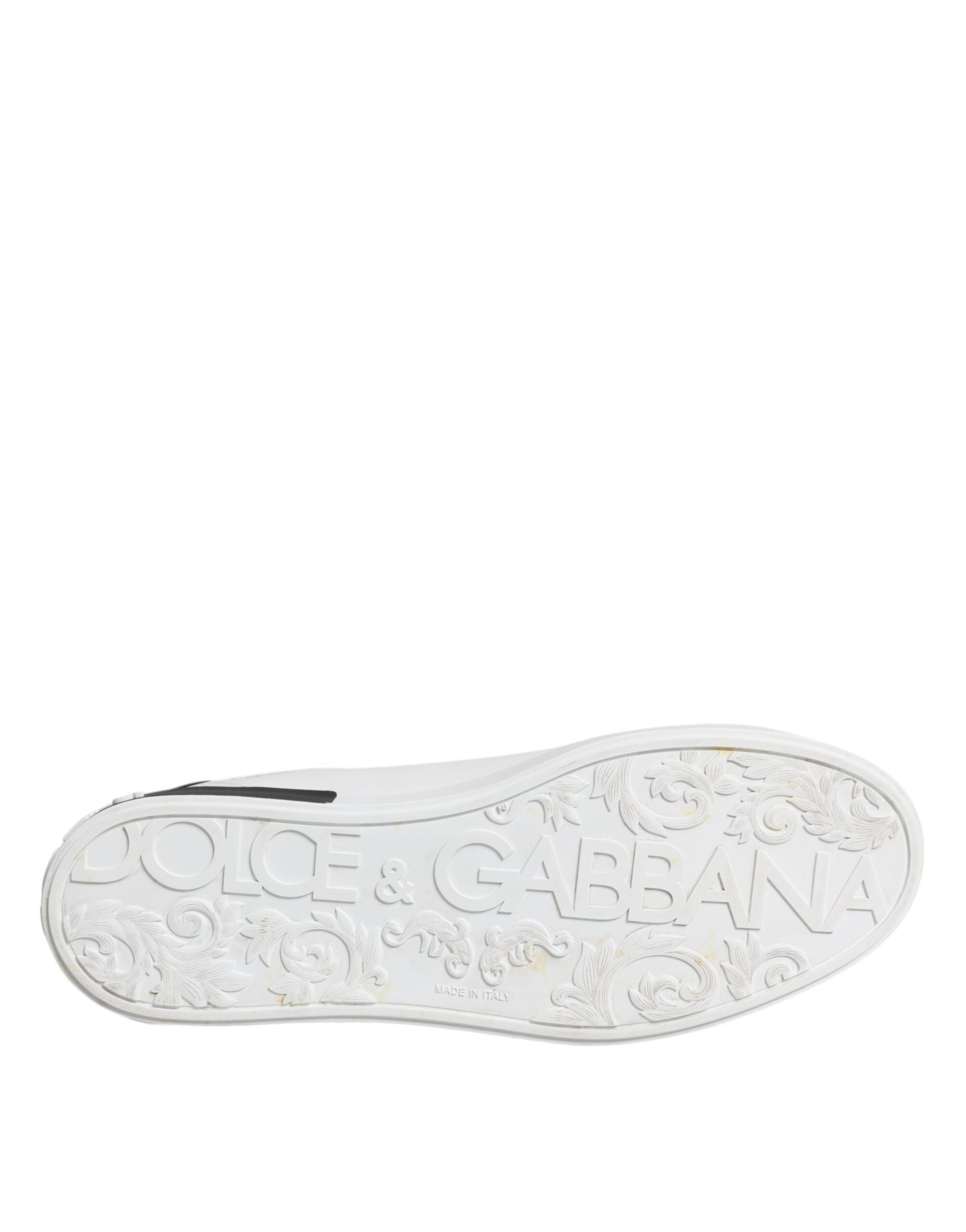 Dolce & Gabbana Άσπρα Δερμάτινα Sneakers Portofino Παπούτσια