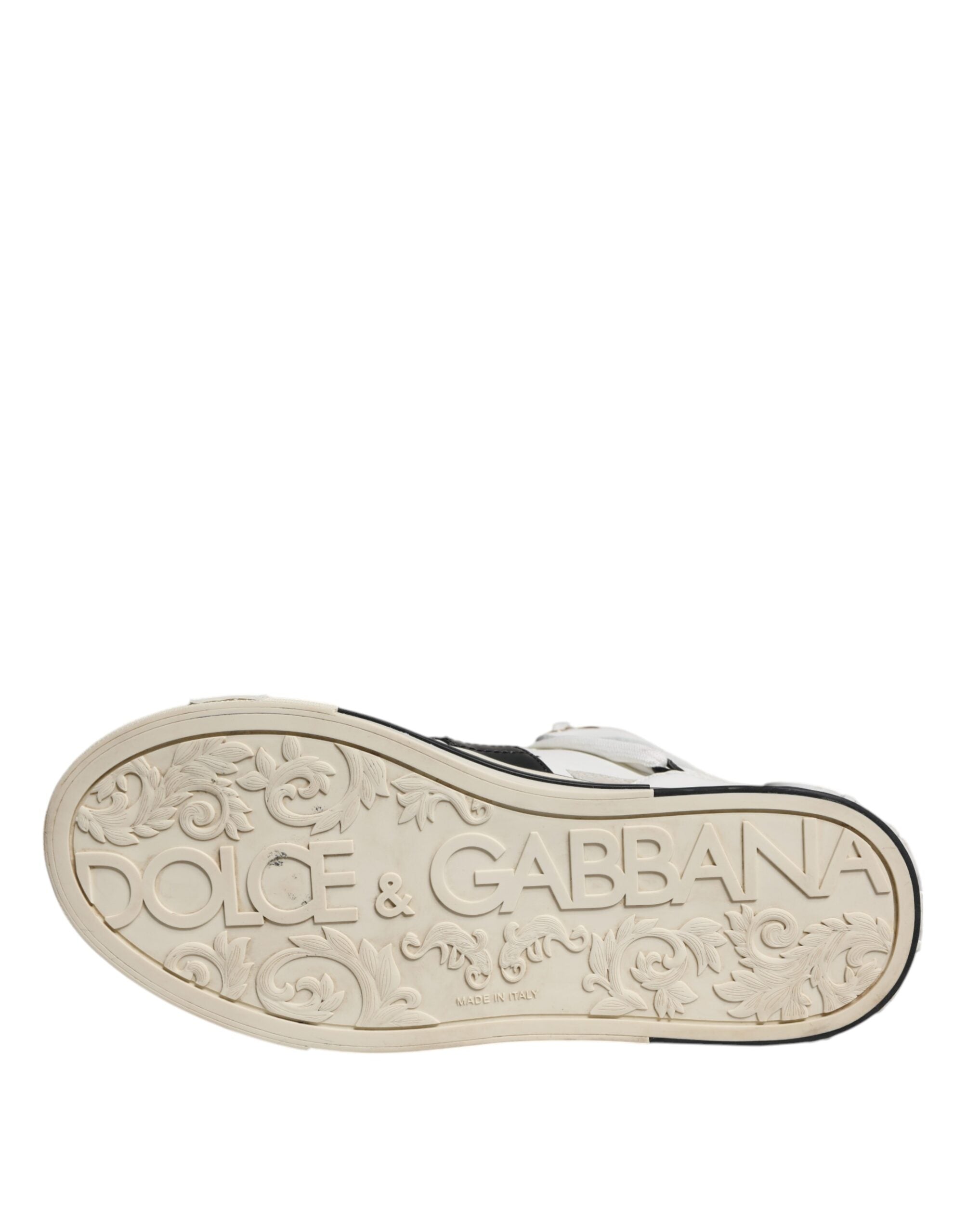 Dolce & Gabbana Ανδρικά Λευκά Sneakers Υψηλής Κατασκευής από Δέρμα