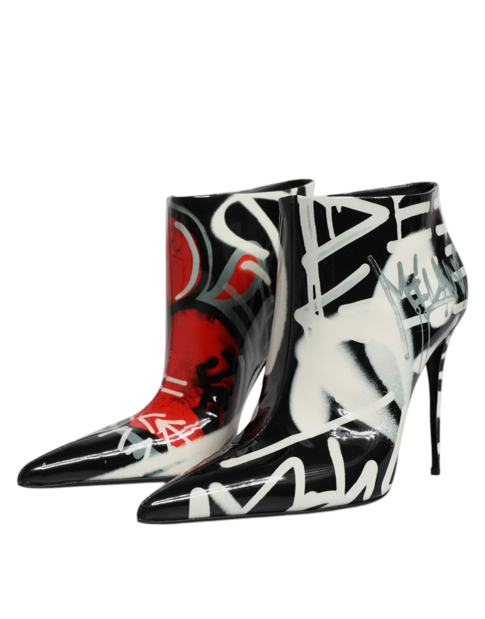 Dolce & Gabbana Πολύχρωμες Ankle Boots Graffiti Με Τακούνια