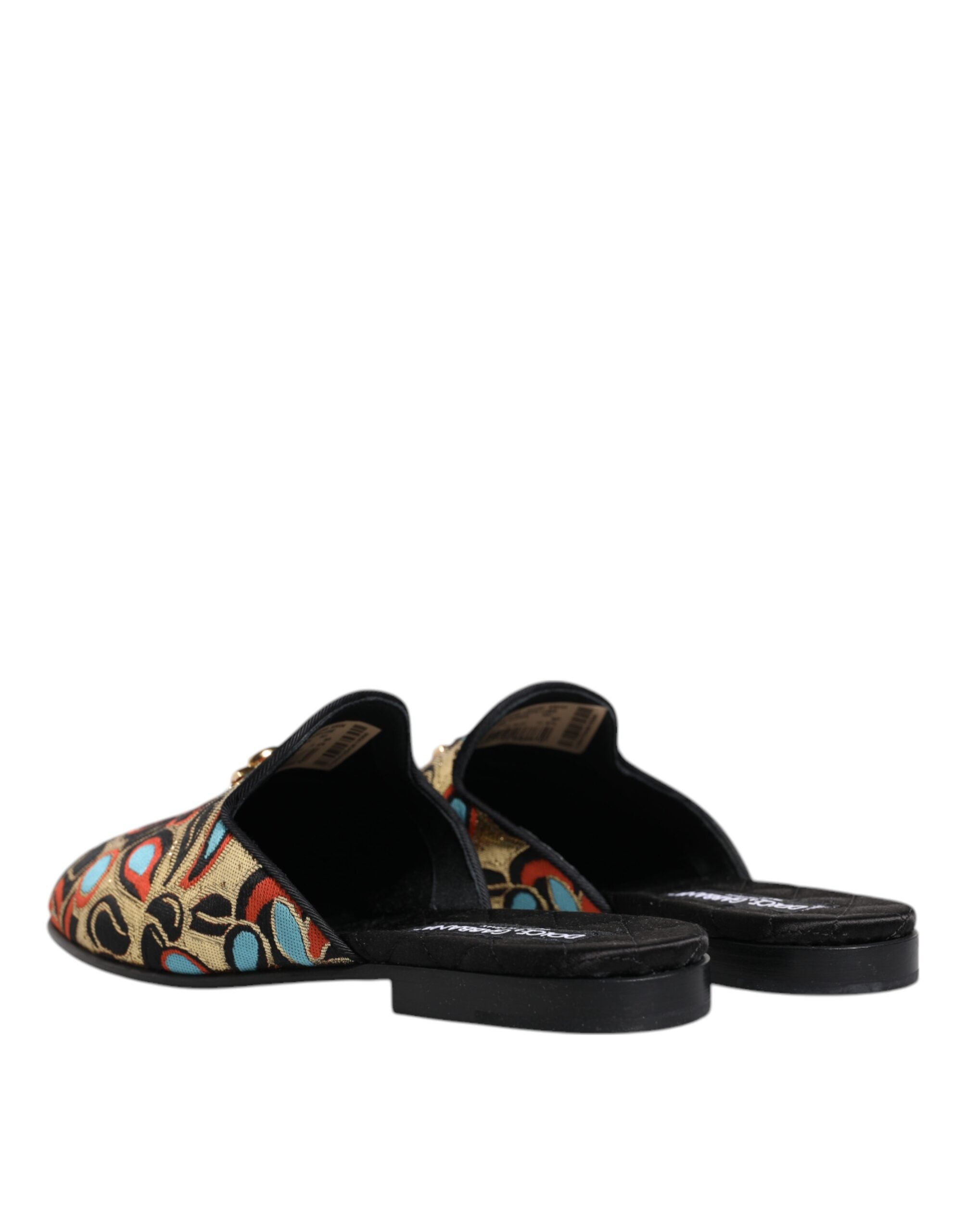 Dolce & Gabbana Πολύχρωμα Jacquard Λογότυπα Σανδάλια Flat Παπούτσια