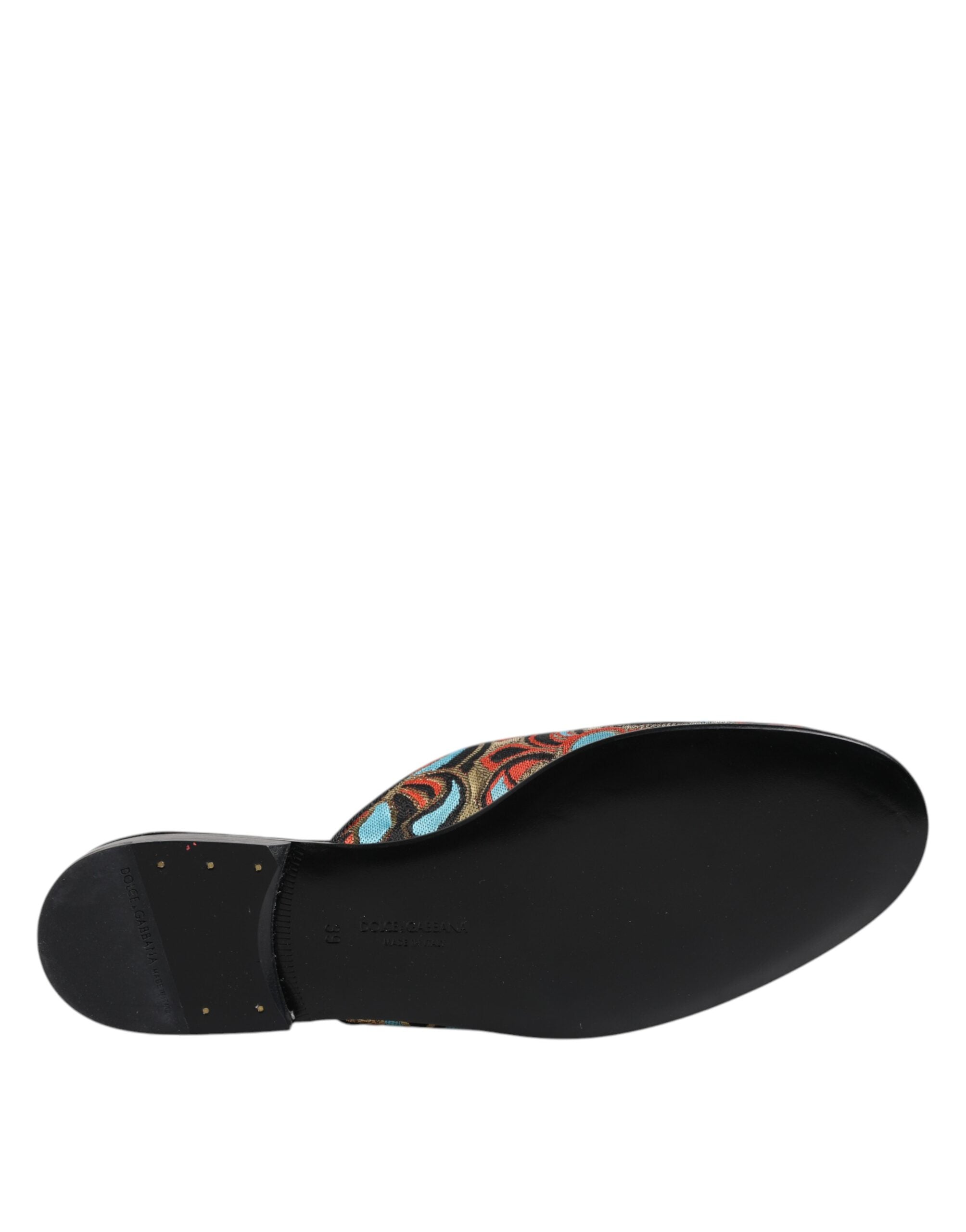 Dolce & Gabbana Πολύχρωμα Jacquard Λογότυπα Σανδάλια Flat Παπούτσια