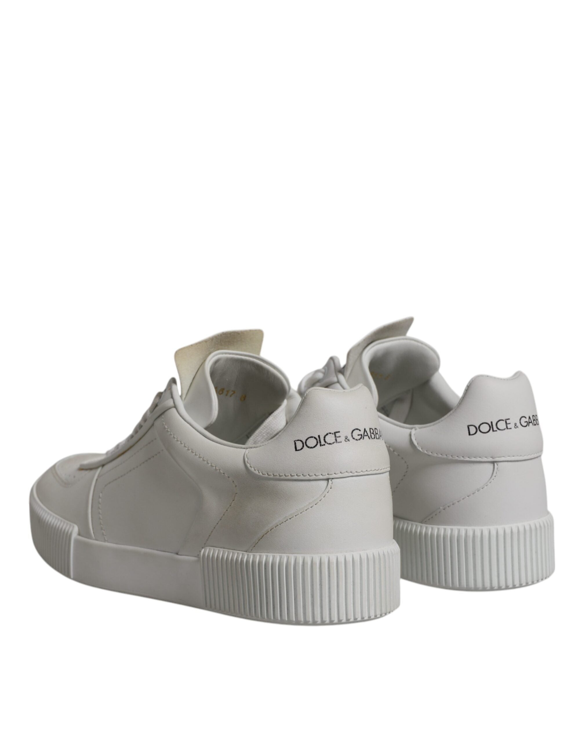 Dolce & Gabbana Λευκά Δερμάτινα Sneakers Χαμηλού Τύπου Miami