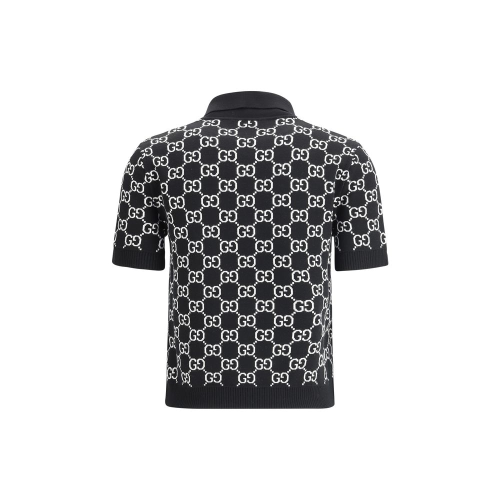 Gucci GG Polo Top από μαλλί Jacquard