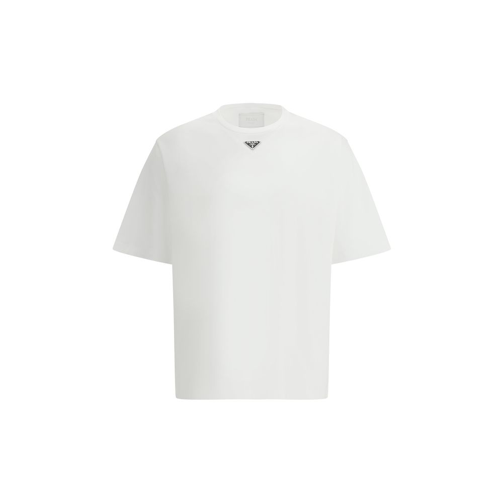 Prada T-Shirt με τριγωνική πινακίδα