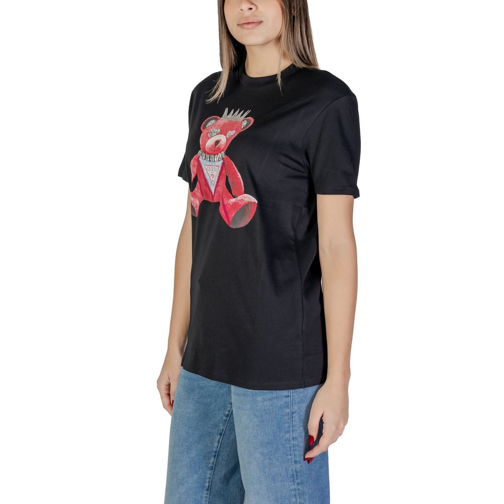 Guess Black Cotton Tops & T-Shirt