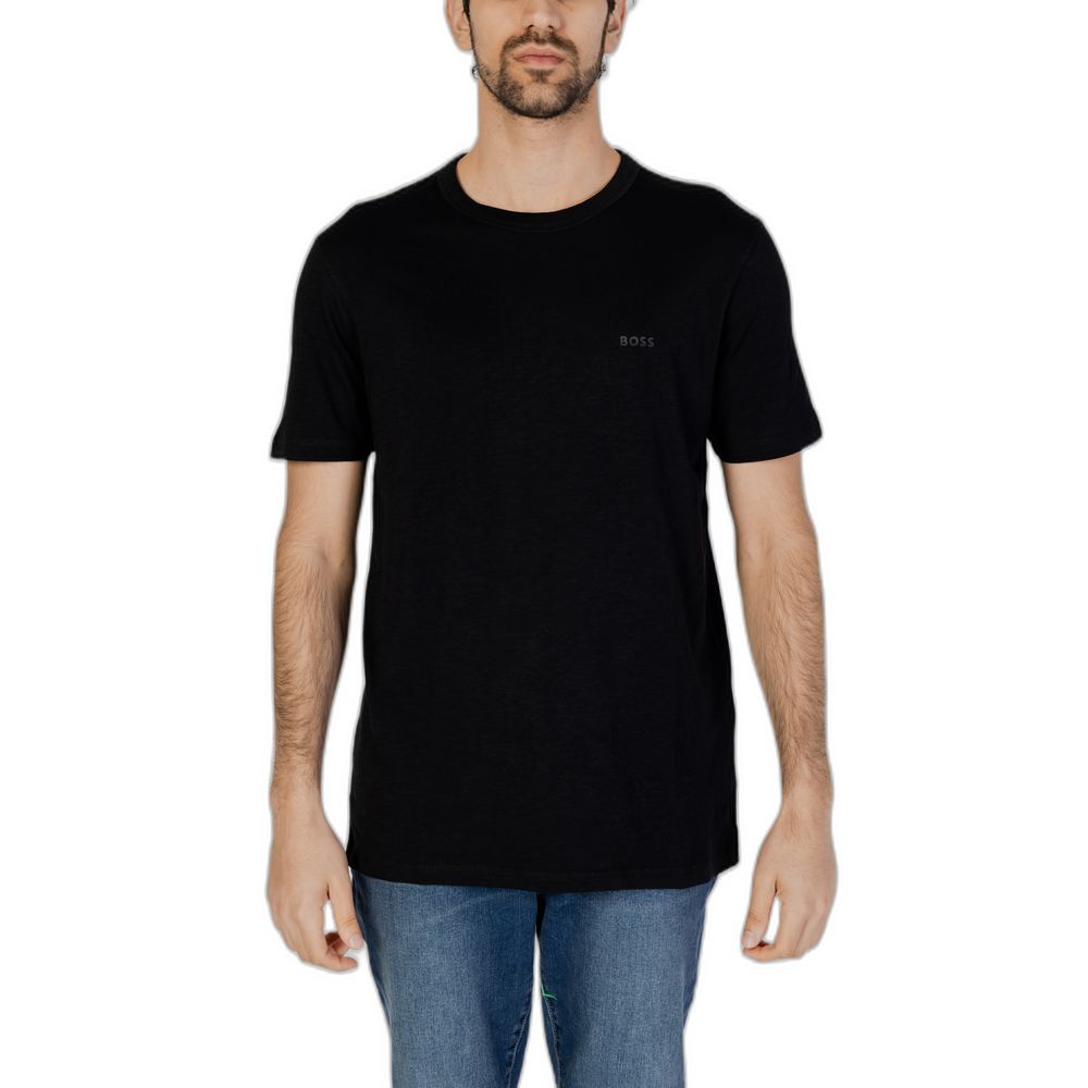 Hugo Boss Μαύρο Βαμβακερό T-Shirt