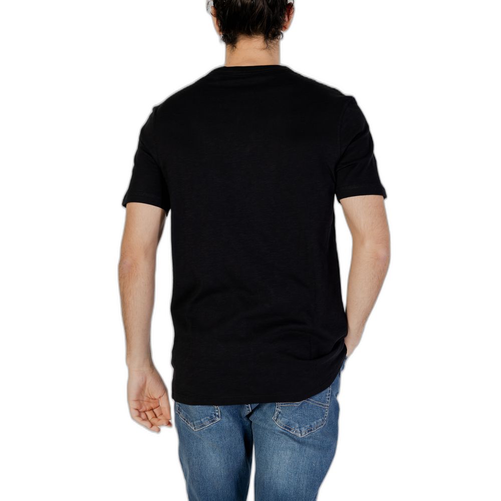 Hugo Boss Μαύρο Βαμβακερό T-Shirt