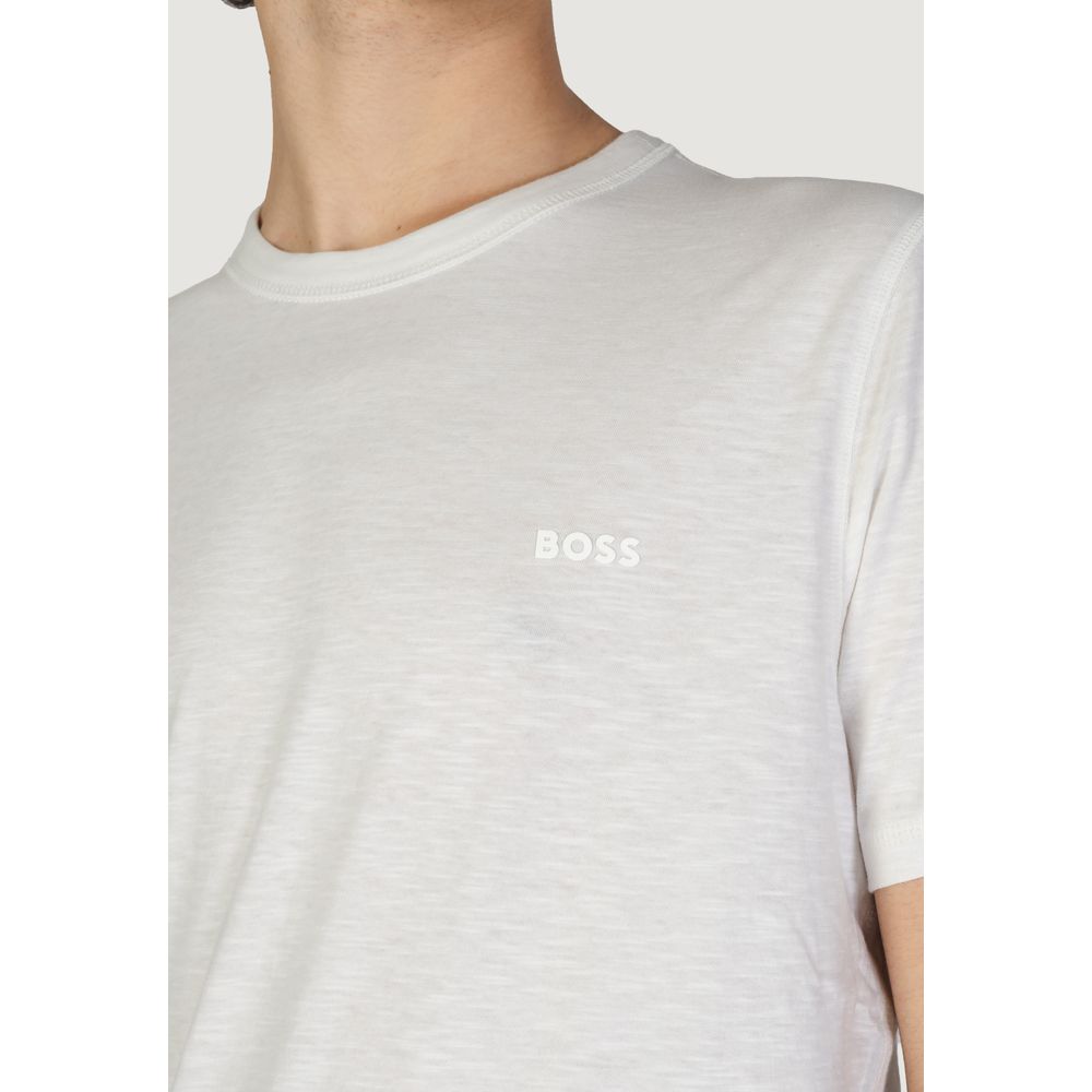 Hugo Boss Λευκό Βαμβακερό T-Shirt