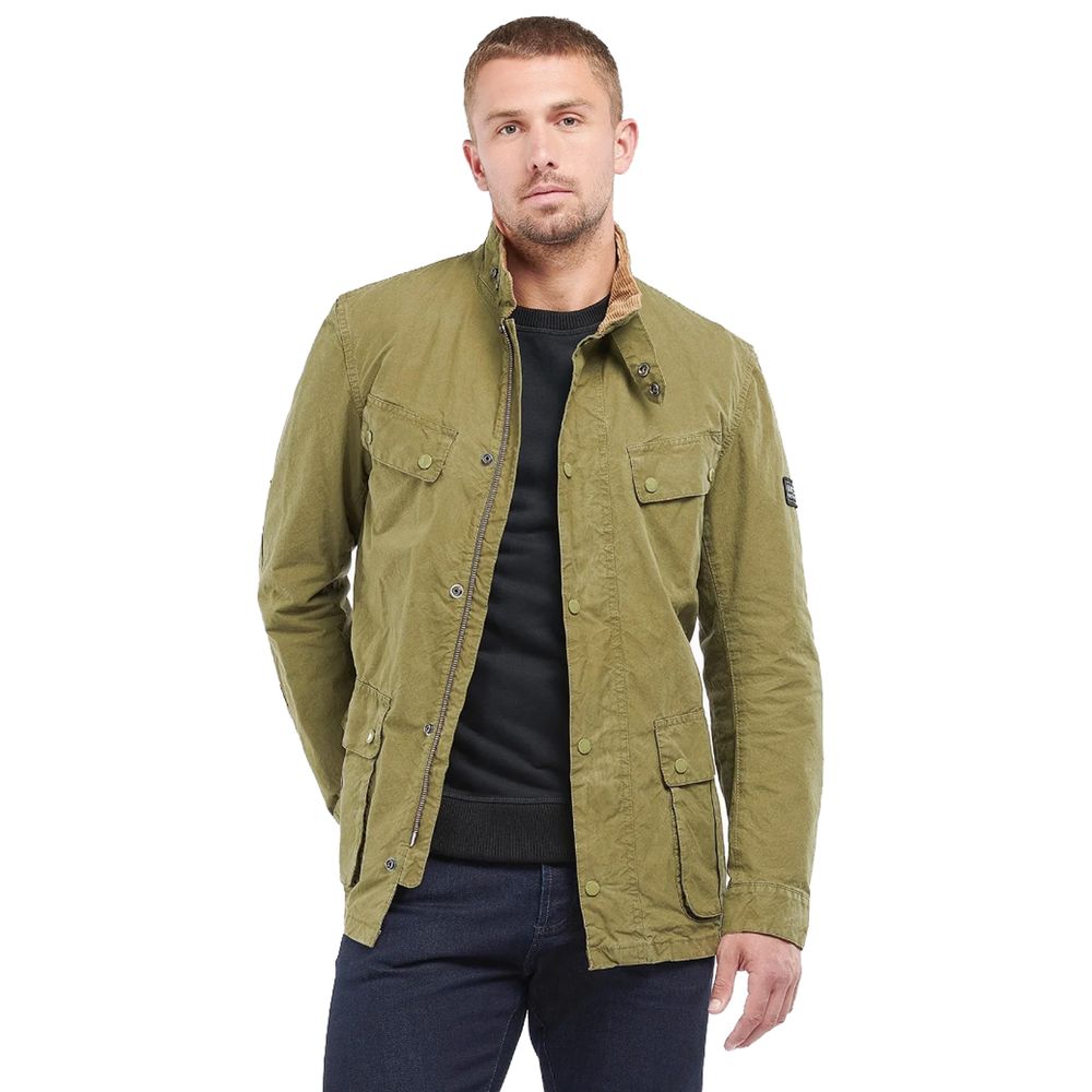 Barbour International Πράσινο Βαμβακερό Μπουφάν