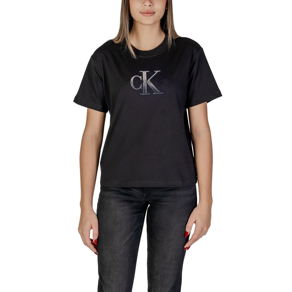 Calvin Klein Jeans Μαύρα Βαμβακερά Μπλουζάκια & T-Shirt