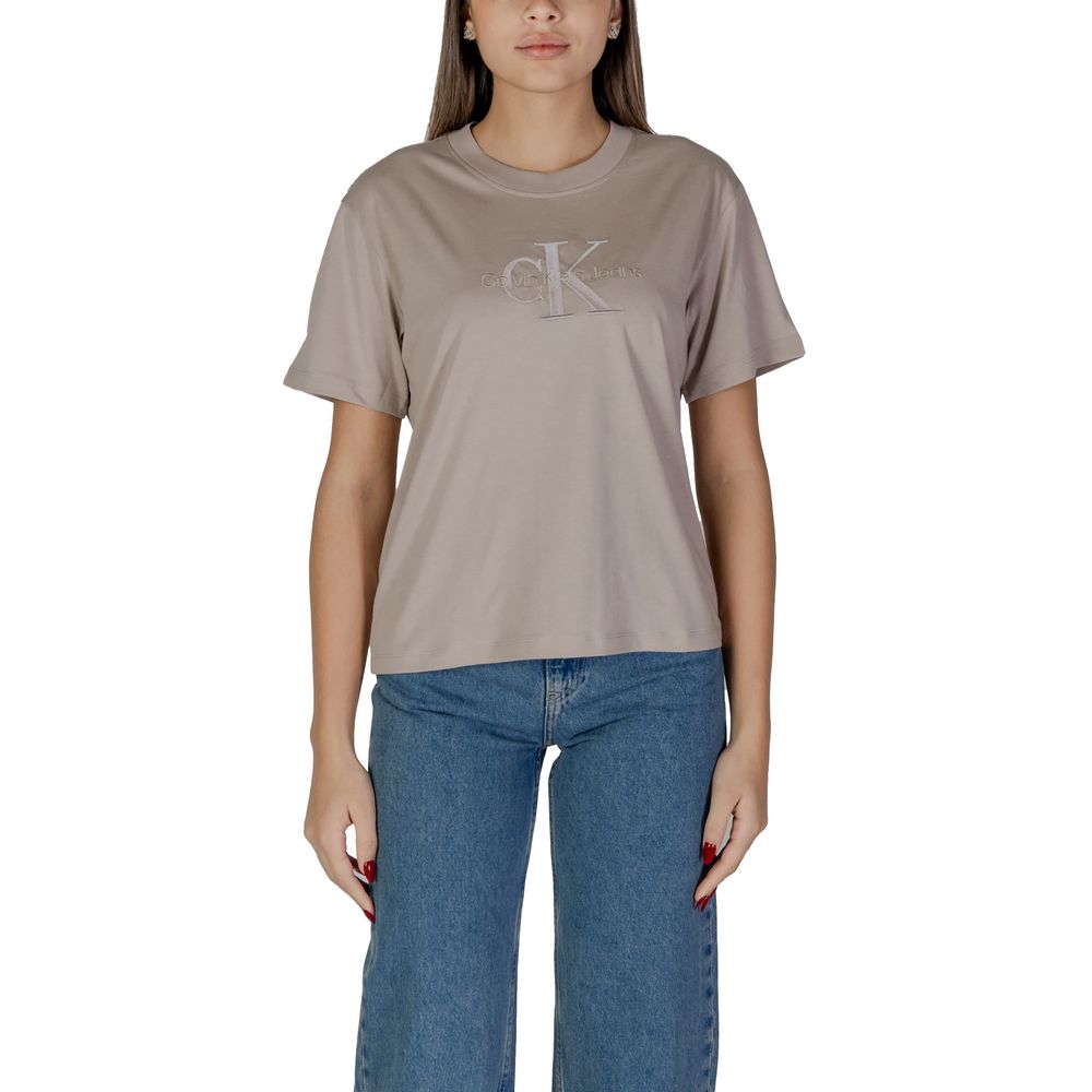 Calvin Klein Jeans Γκρι Βαμβακερά Μπλουζάκια & T-Shirt