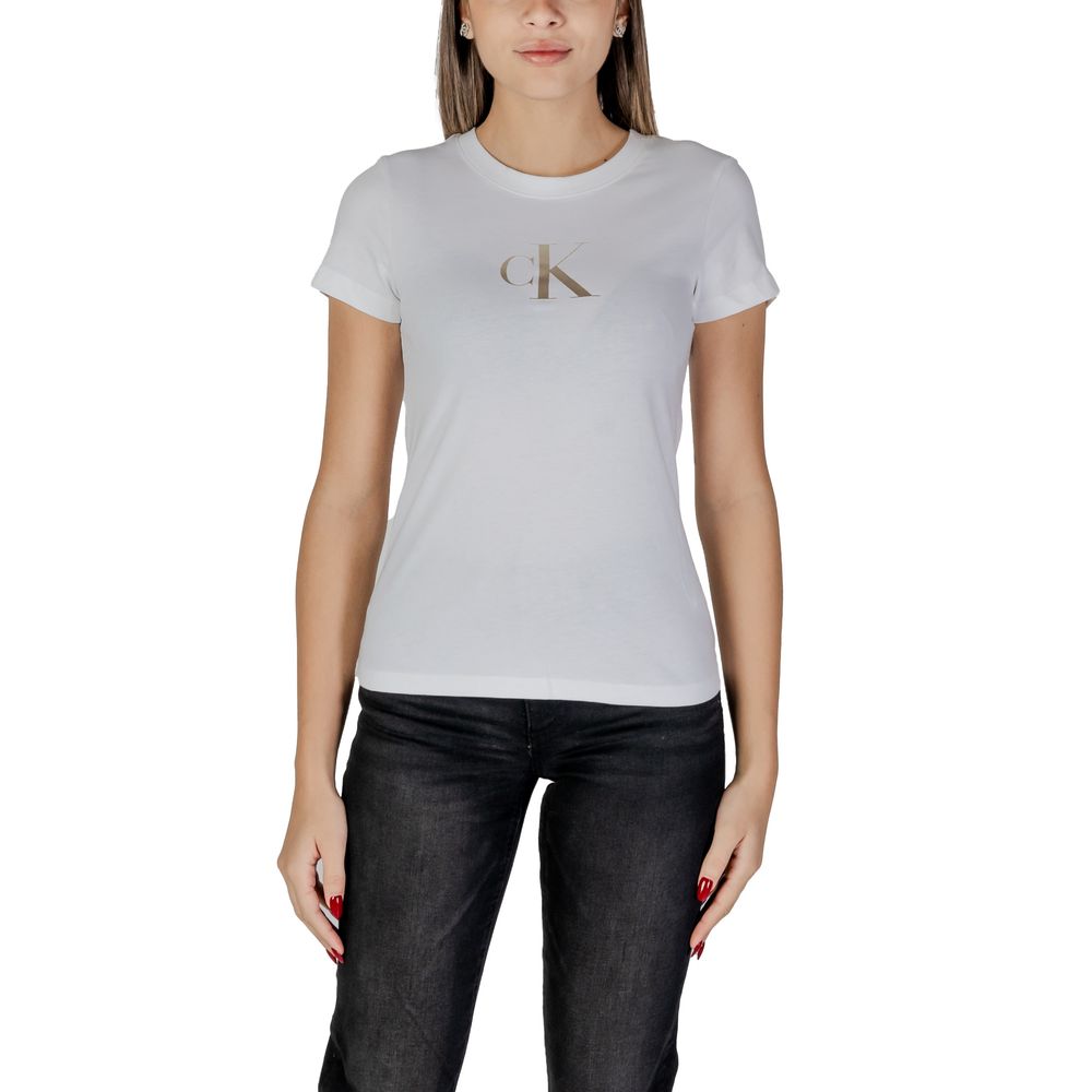 Calvin Klein Jeans Λευκά Βαμβακερά Μπλουζάκια & T-Shirt