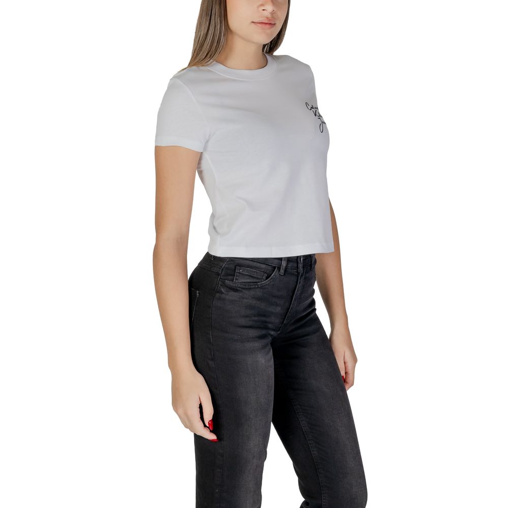 Calvin Klein Jeans Λευκά Βαμβακερά Μπλουζάκια & T-Shirt