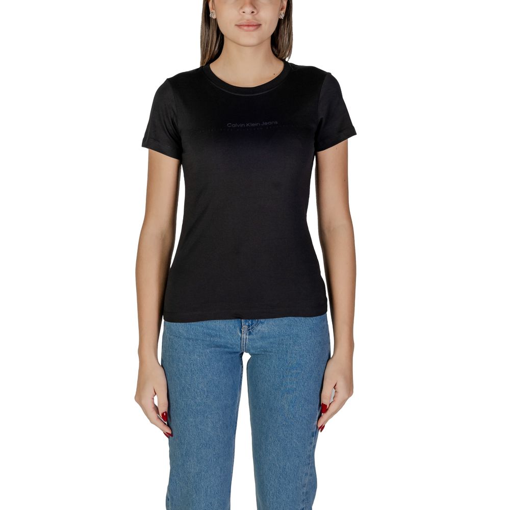 Calvin Klein Jeans Μαύρα Βαμβακερά Μπλουζάκια & T-Shirt