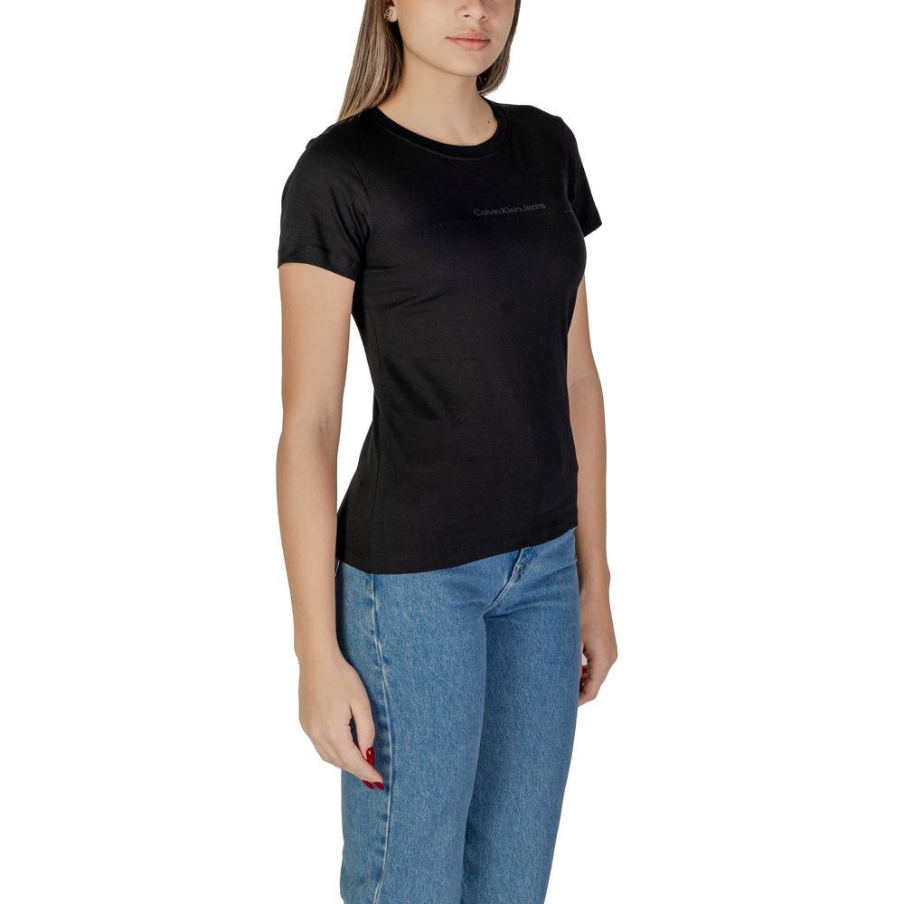 Calvin Klein Jeans Μαύρα Βαμβακερά Μπλουζάκια & T-Shirt