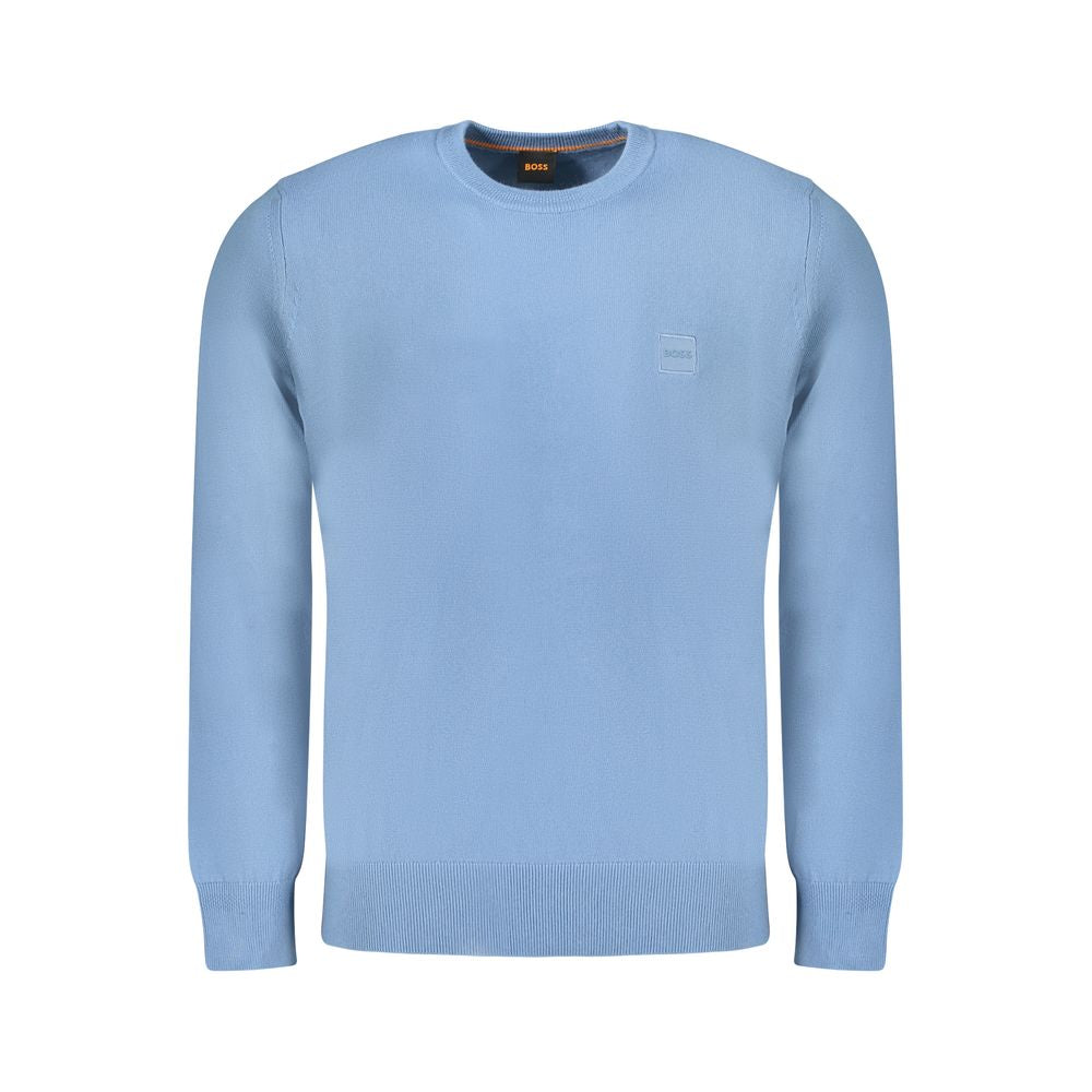 Hugo Boss Blue Cotton Sweater