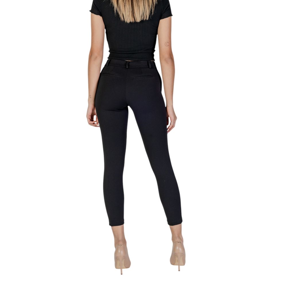 Rinascimento Black Polyester Jeans & Pant