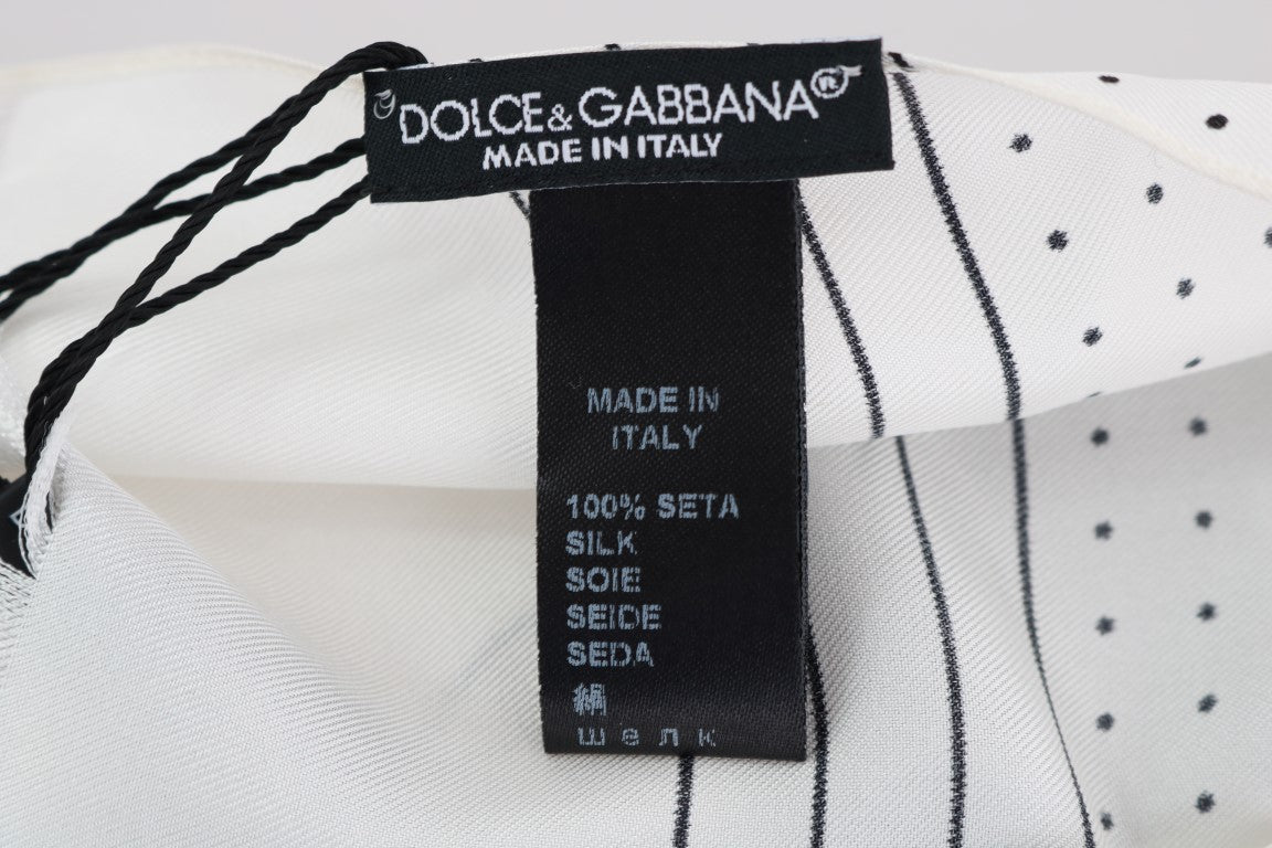 Κομψό ανδρικό κασκόλ Dolce &amp; Gabbana, μεταξωτό πουά