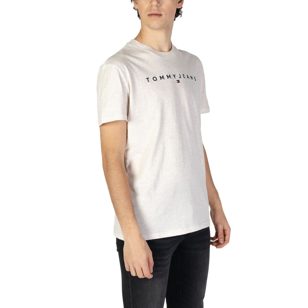 Tommy Hilfiger Jeans Μπεζ Κοντομάνικο Μπλουζάκι Cotton Rigenerato