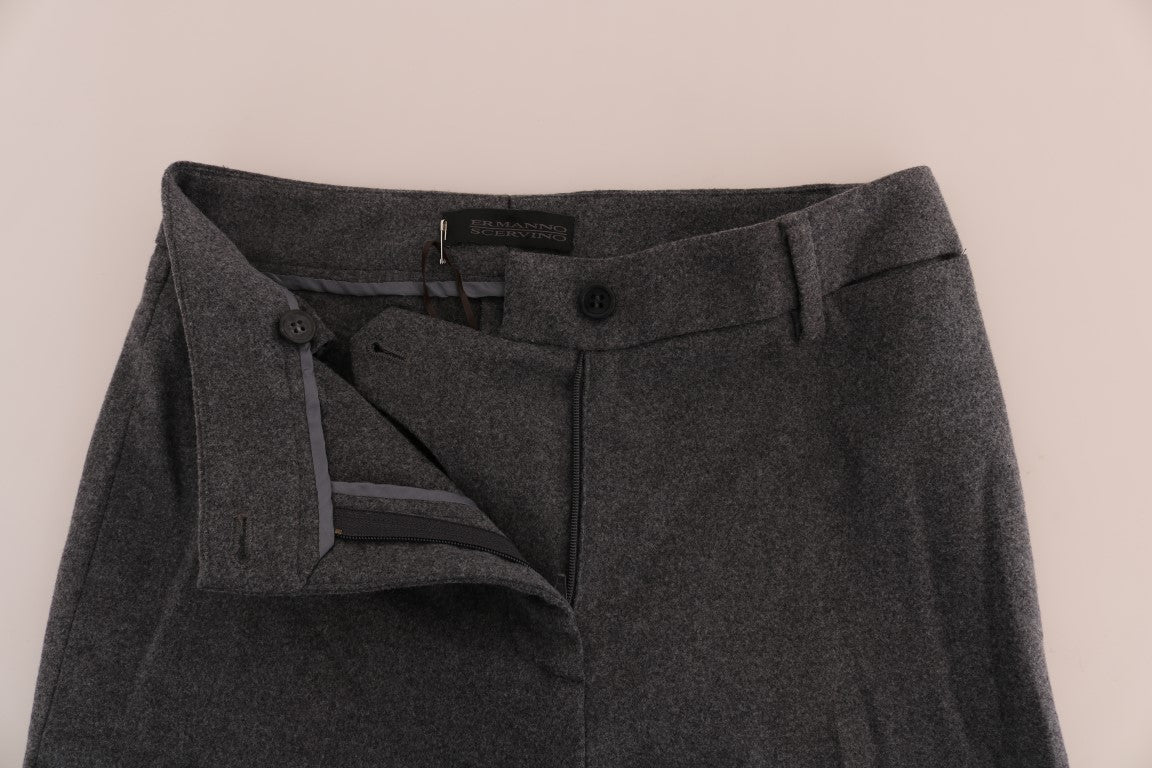 Ermanno Scervino Chic Grey Formal Pants - Elegance Refined