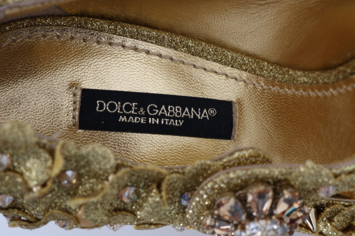 Αντλίες διακοσμημένες με χρυσό κρύσταλλο Dolce &amp; Gabbana