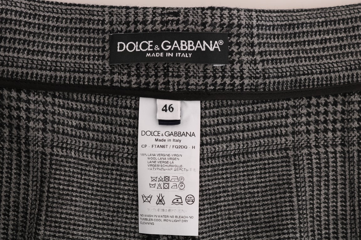 Κομψό παντελόνι Dolce &amp; Gabbana σε γκρι μάλλινο καπρί