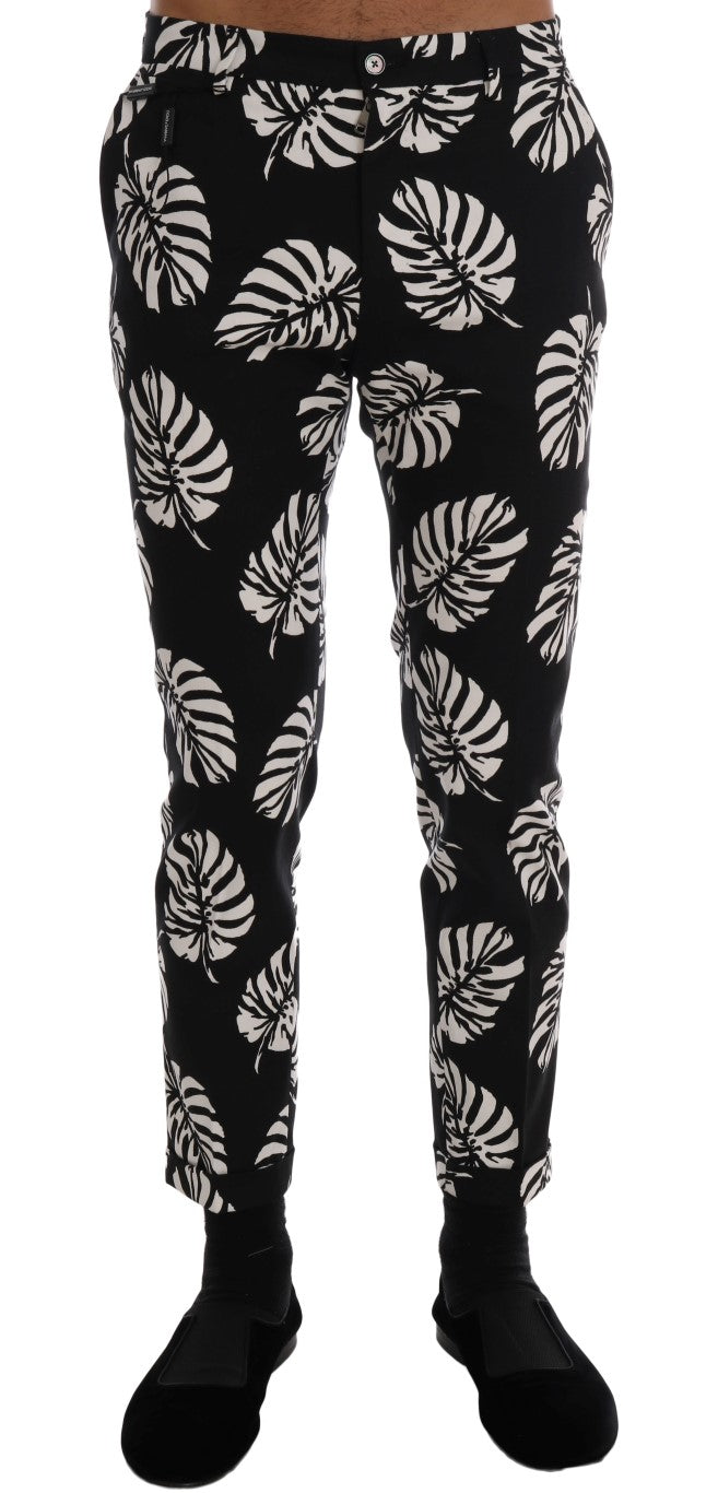 Παντελόνι Dolce &amp; Gabbana Slim Fit Leaf Print Ankle Pants